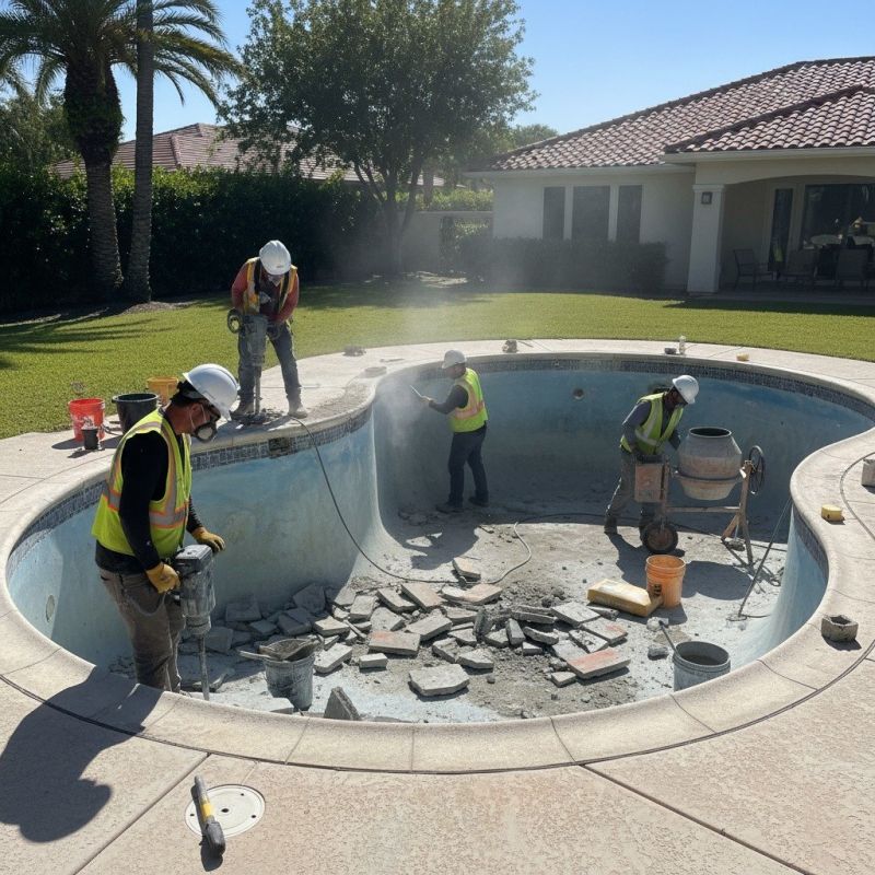 Local Concrete Pool Deck Repair pros at work